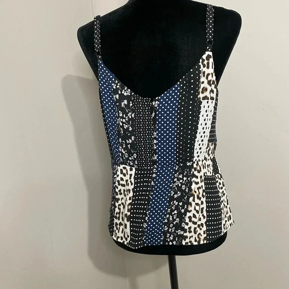 Cabi Crossover Mixed Print Tank Blouse Style‎ 3787